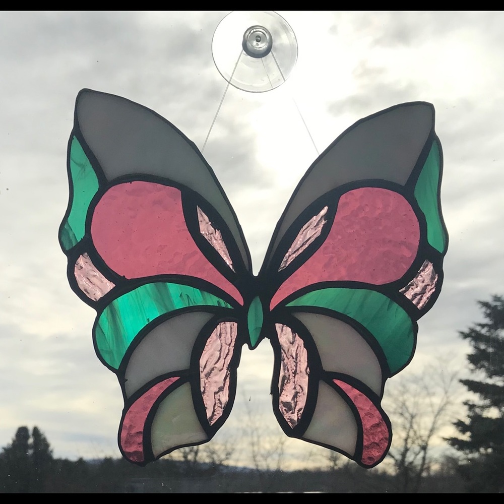 Handmade stained glass butterfly